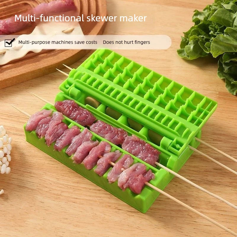 Bestseller Multifunctional Meat Skewer Machine Fast BBQ Kebab Maker Tool for Home Kitchen Outdoor Party Camping Picnic Barbecue