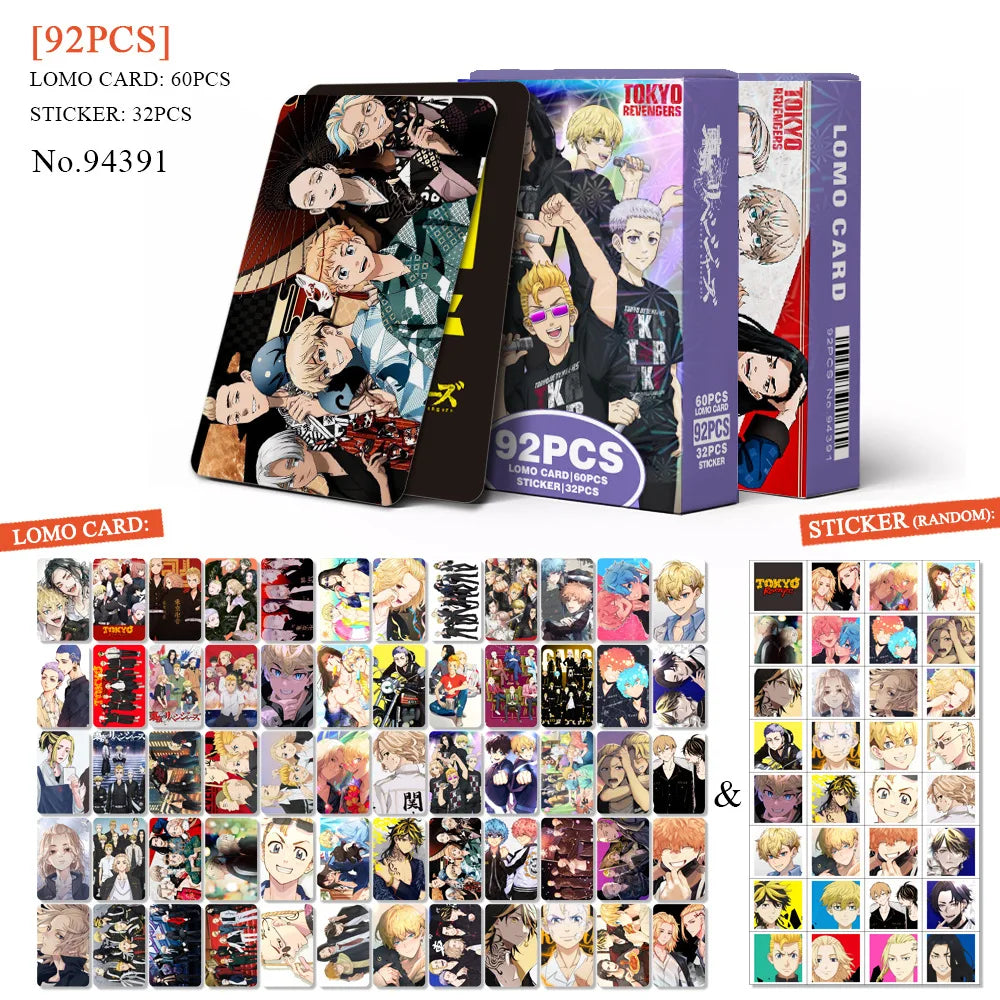 30-92Pcs/Set Anime Card Lomo Card Mini Sticker Print Pictures Postcard Games Card Fans Collection Cards Gifts