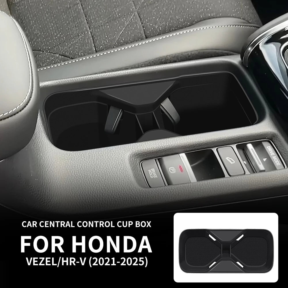 Silicone Cupholder For Honda HRV HR-V Vezel 2021-2025 Car Center Console Storage Box Water Cup Holder Auto Interior Accessories