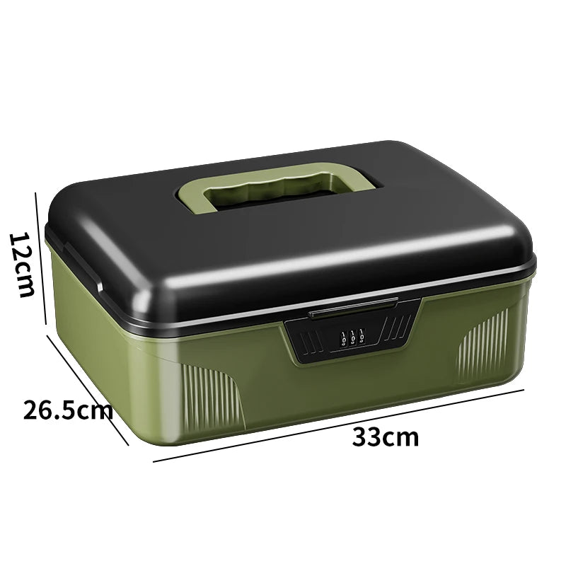 Portable Tool Box with Password lock Multi-layer Tool Storage Box Large-Capacity Car Tools Organizer Auto Parts Organizer
