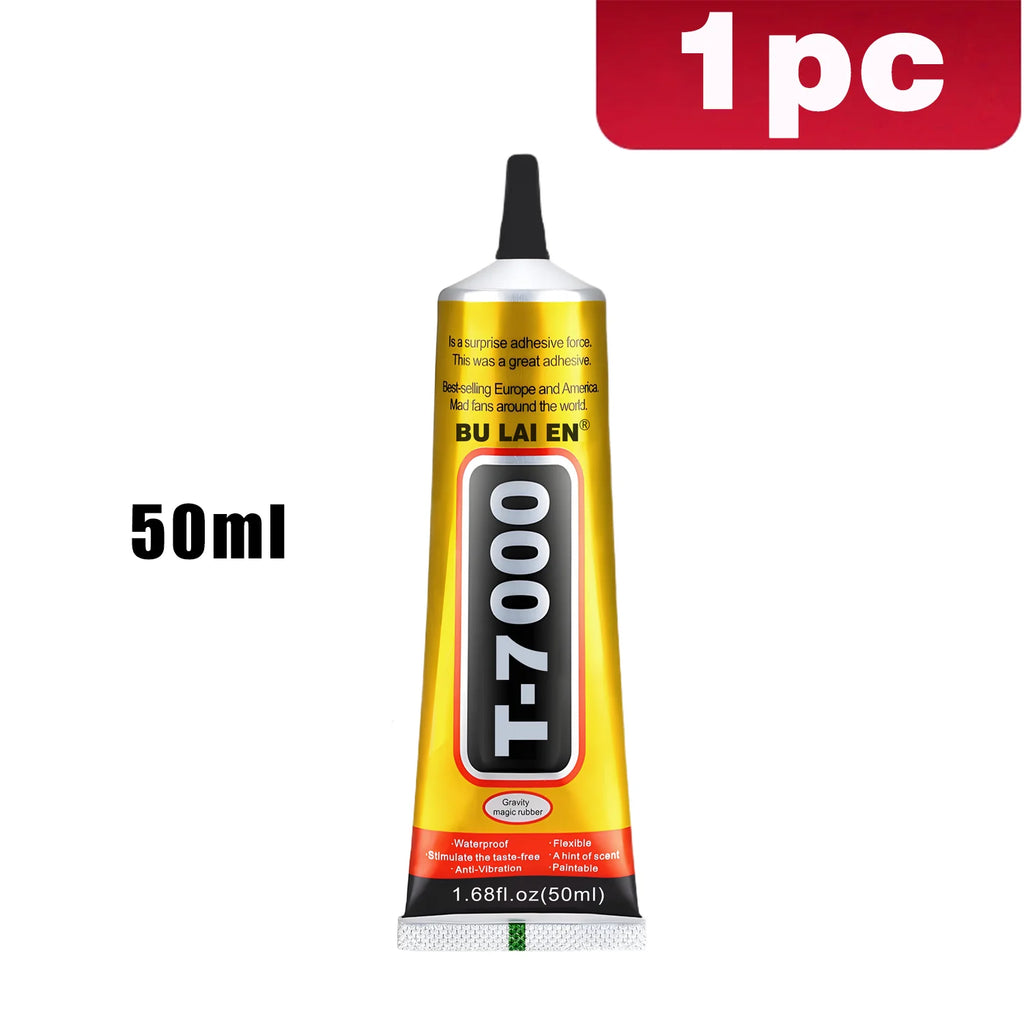 T7000 Upgrade Black Contact Cellphone Tablet Repair Adhesive,Strong Multi-Purpose Glue liquid Precision Applicator Glue.