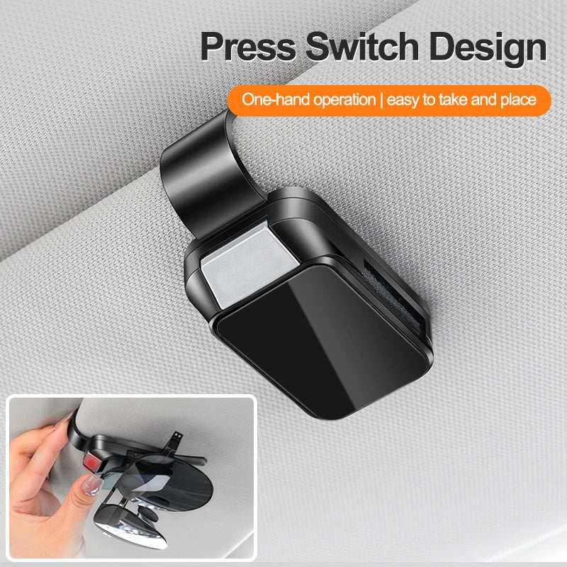 Car Sunglasses Holder Clip Auto Sun Visor Eyeglasses Hanger Mount ABS Universal Common Sunshade 1/2 pcs Interior Accessories