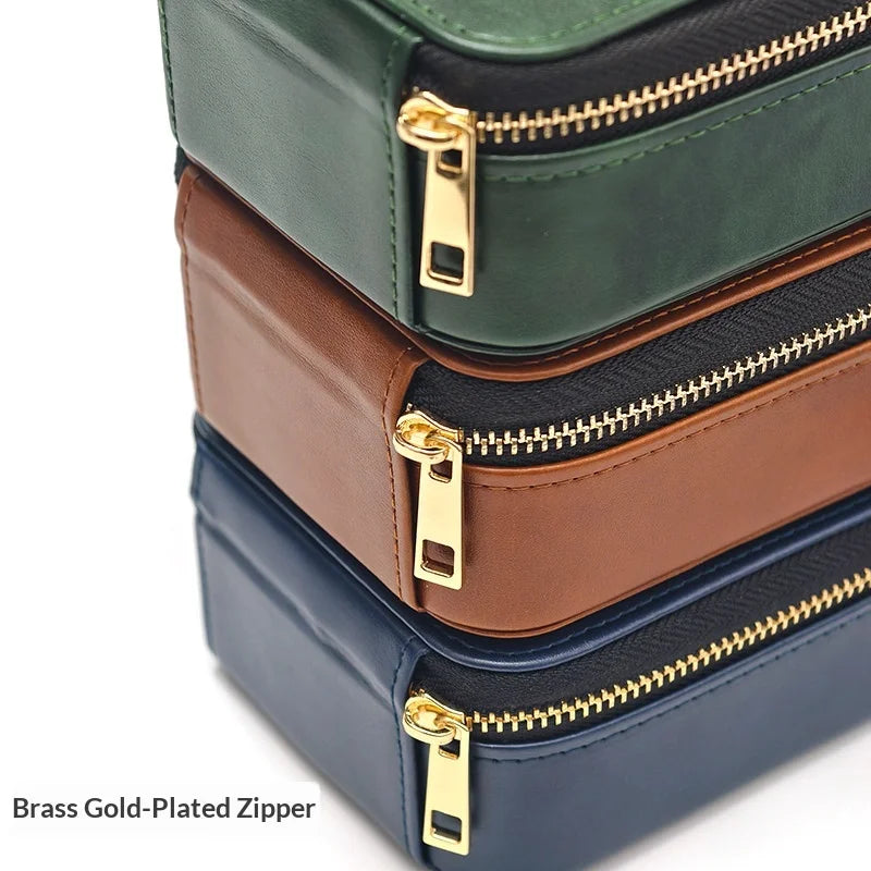 Bat Audio PU Leather Earphone Storage Bag, High-End Case with Inner Tray, HiFi Anti-Crush Box