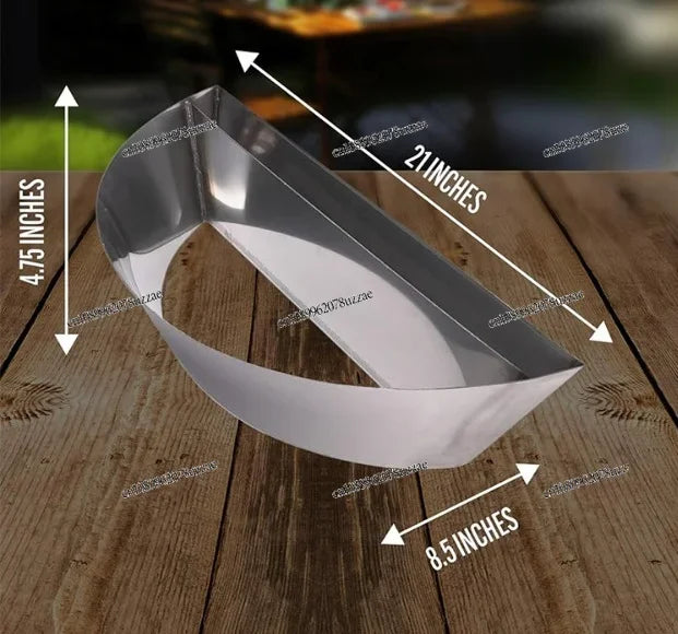 Durable Stainless Steel BBQ Charcoal Grill Slow Roasting Insert Water Container Outdoor Cooking Rack