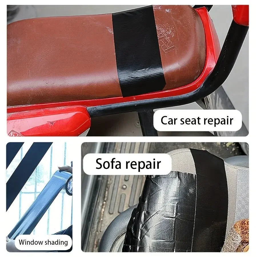 Black Repair Tape for E-Bike Seat/Chair/Sofa Cushion, Strong Adhesion Leather repair tape