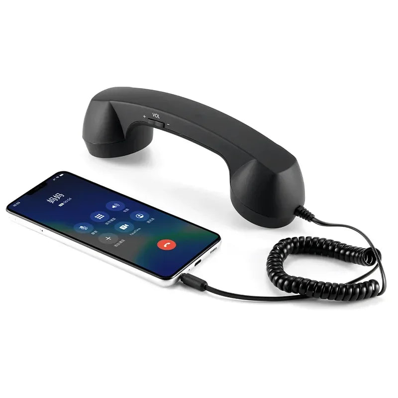3.5mm Retro Phone Telephone Receivers Cellphone Handset For iPhone/iPad/Samsung PC Portable Classic Headphone