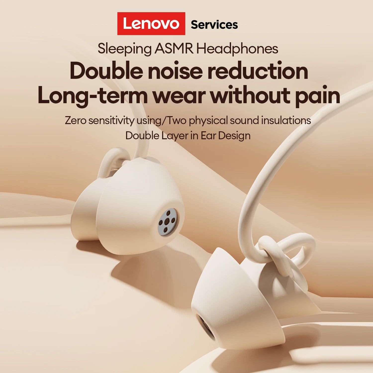 Lenovo Y107 Wired Headphones In-Ear Sleep Earphones 3.5mm/Type-C For Mobile Phones  Computers And More Gaming Earbuds With Mic