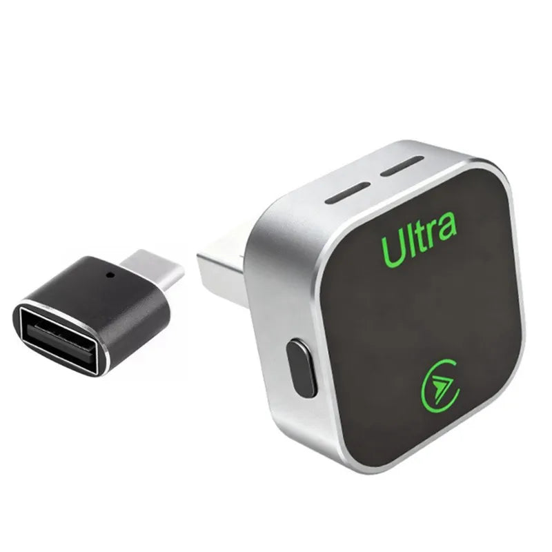 Auto-Connect Fast Wireless Carplay Adapter Mini Size Plug& Play For IOS For Android Auto Compatible Car Vehicle Upgrade Version