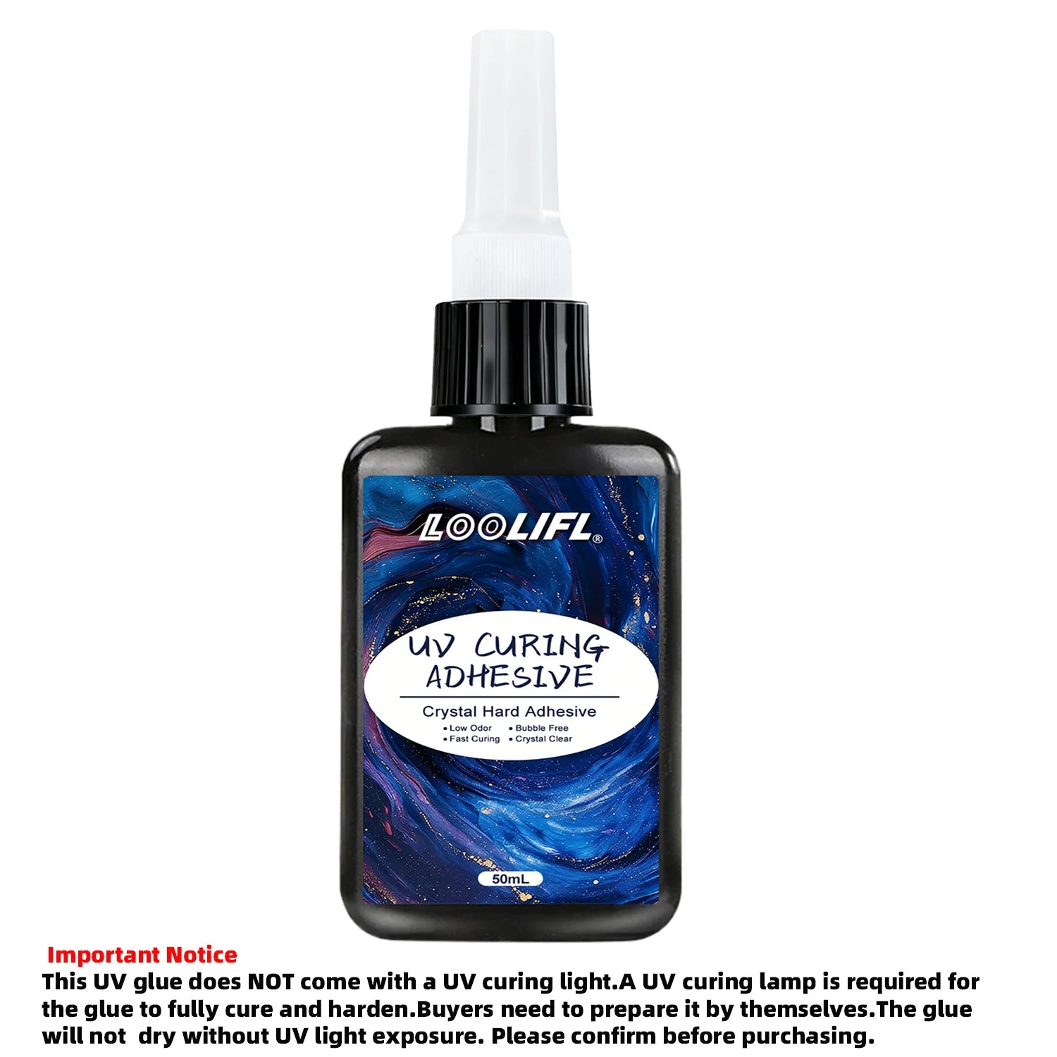 UV Resin Kit with Light, 50g UV Glue Curing in Seconds -  for Jewelry UV Glue Adhesive, Plastic Welding & Glass/Acrylic Repair
