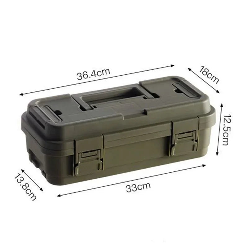 Household Flip Double-layer Tool Organizer Box Multifunctional Camping Hardware Tools Storage Boxes Multiple Stacks Tool Case