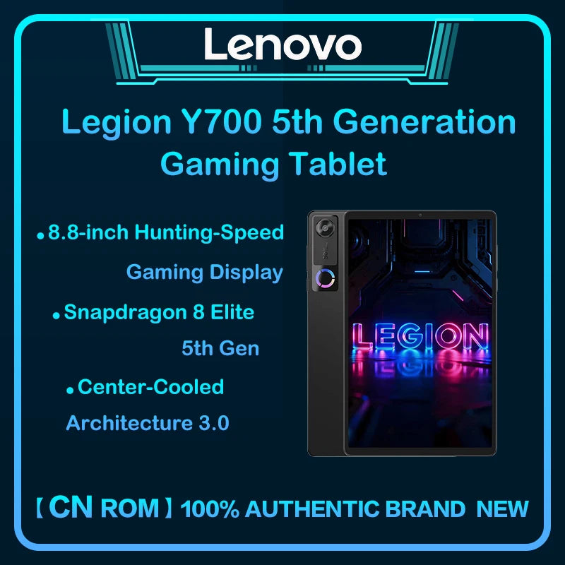 Lenovo Legion Y700 Gen 5 Gaming Tablet 8.8 inch 3K 165Hz Snapdragon 8 Elite Gen 5 9000mAh 68W Fast Charging Dual USB C Portable