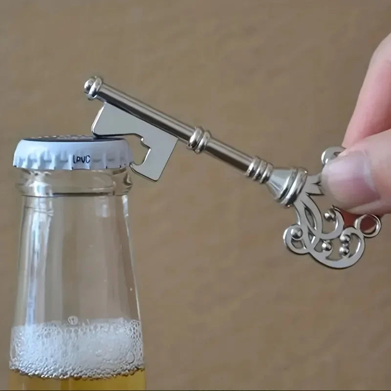 1pc, Bottle Opener, Vintage Crown Key Shape Bottle Opener,Suitable For Bar Or Household,Barware Tool,Wedding Gift,Kitchen Gadget