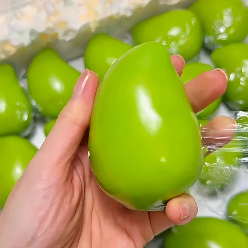 Handmade Squishy Mango Stress Ball Toy Color-changing Mango Squeeze Fidget Toys ASMR Sensory Stress Relief Toy for Adult