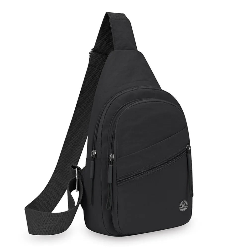 Durable Large Capacity Crossbody Bag Spacious Waterproof Shoulder Bag Adjustable Straps Solid Color Tote Bag Travel Use