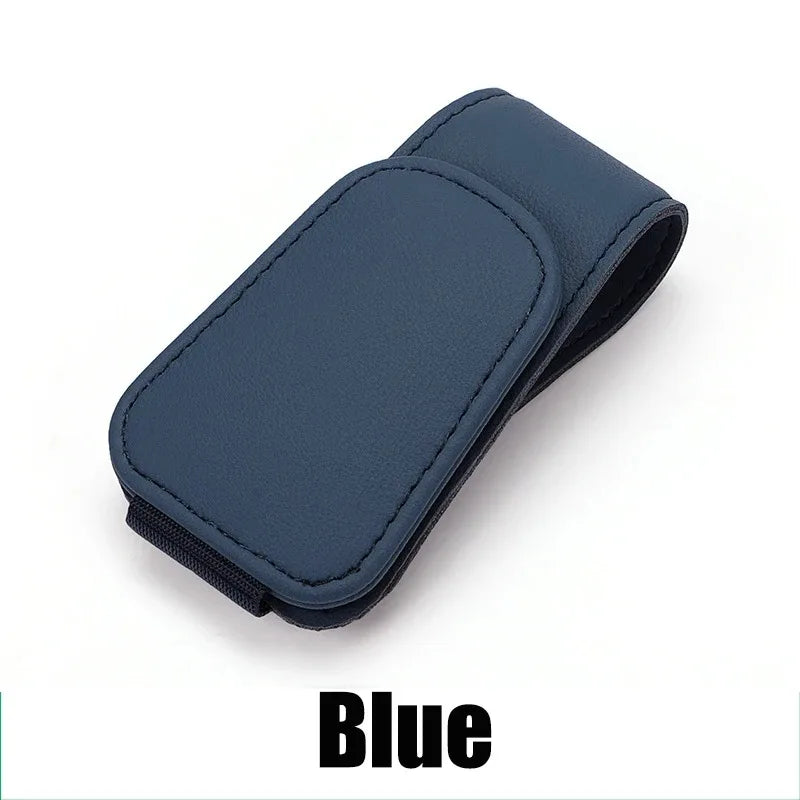 Car Glasses Holder Universal Sun Visor Clip Sunglasses Holder Microsoft  Leather Eyeglasses Hanger Ticket Clip glasses Mount