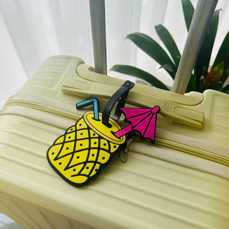 1/2pcs summer vacation ice cream luggage tag PVC holiday travel accessories suitcase tag Silicone portable name tag