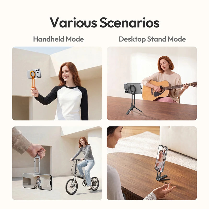 Ulanzi MA30S Carabiner Phone Stand Phone Handle Tripod for iPhone 17 16 15 Pro/Pro Max Selfie Stick Slim Version MA30 for Vlog