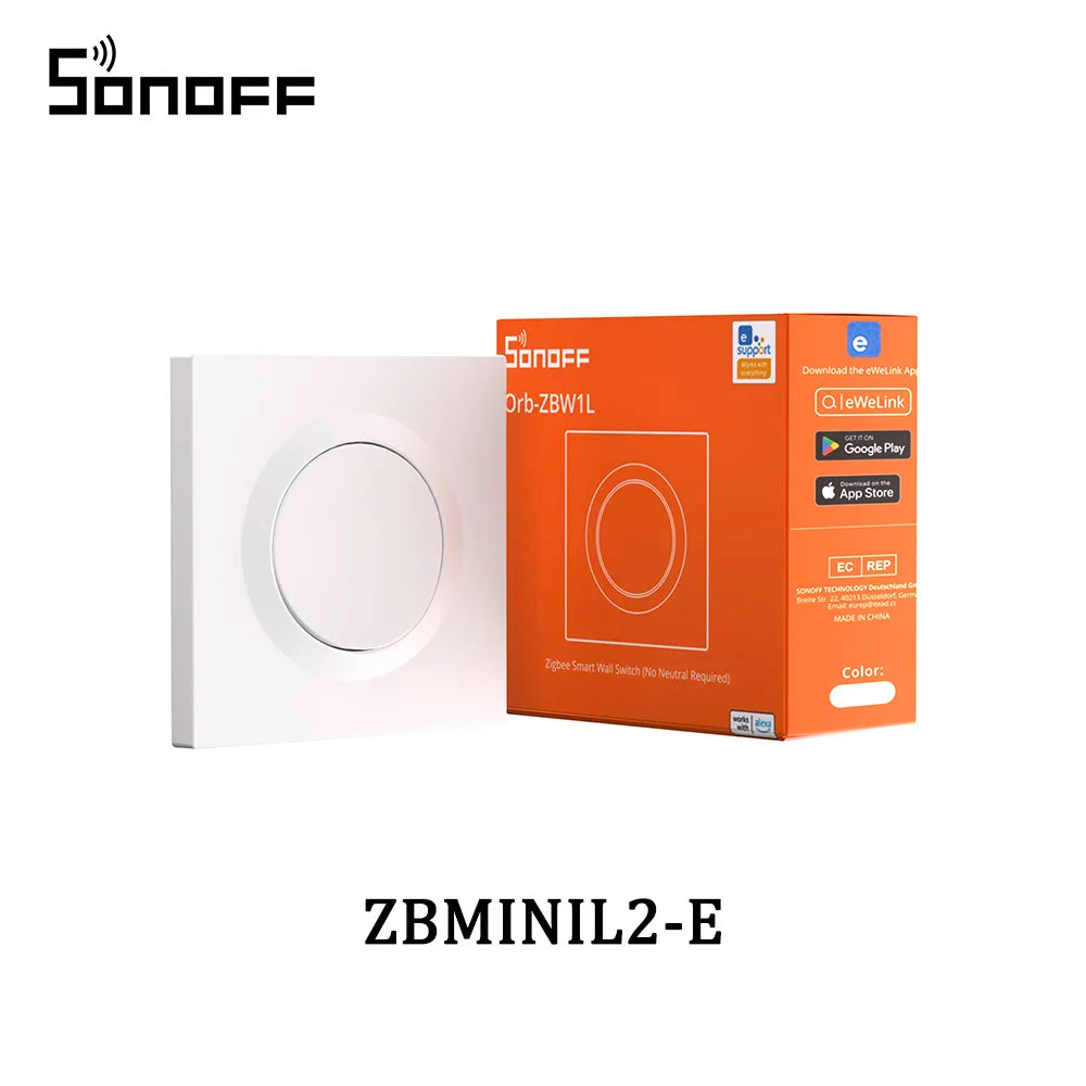 SONOFF Orb-ZBW1L Zigbee Smart Wall Switch Fusion Series ZBMINIL2-E No Neutral Required Seamless Integration With Home Assistant