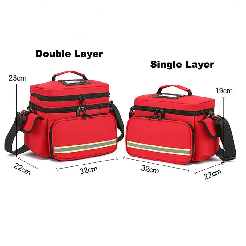 Empty First Aid Medical Bag Outdoor Emergency Rescue Large Capacity Bag Waterproof Reflective Oxford Multi-pocket Travel Bags