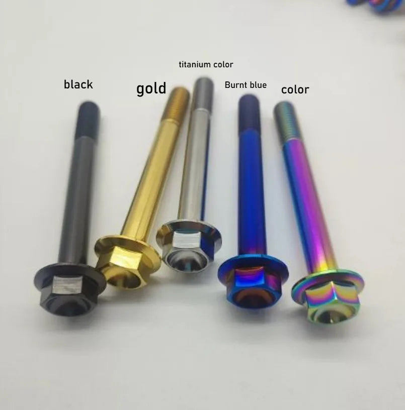 1PC M10*1.5*90mm Titanium Screws Flange Head Motorbike Bolts diy modification accessories