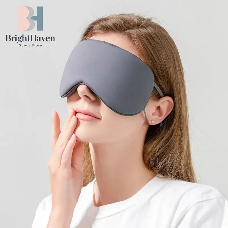 Ice Silk Eye Mask Adjustable Warm Cool Dual Use Skin Safe Breathable Sleep Mask For Travel And Comfortable Light Blocking B.H