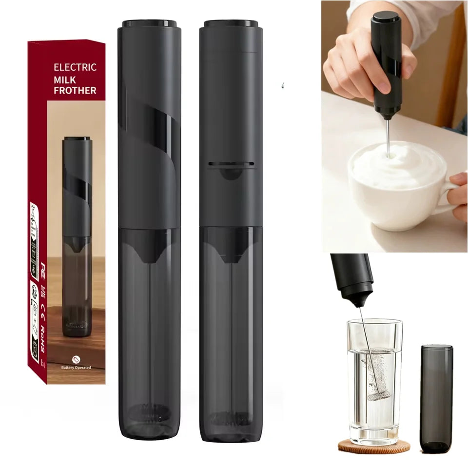 Handheld Egg Beater Froth Mixer Kitchen Stainless Steel Automatic Electric Coffee Milk Foaming Mixer Kitchen Whisk Tools