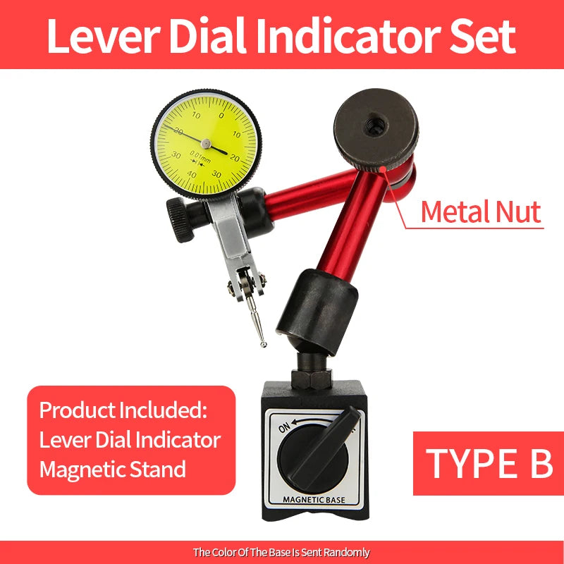 Dial Indicator Magnetic Base Holder Stand Micrometer Measuring Tools Lever Dial Gauge Precision Indicators Measurement Tool