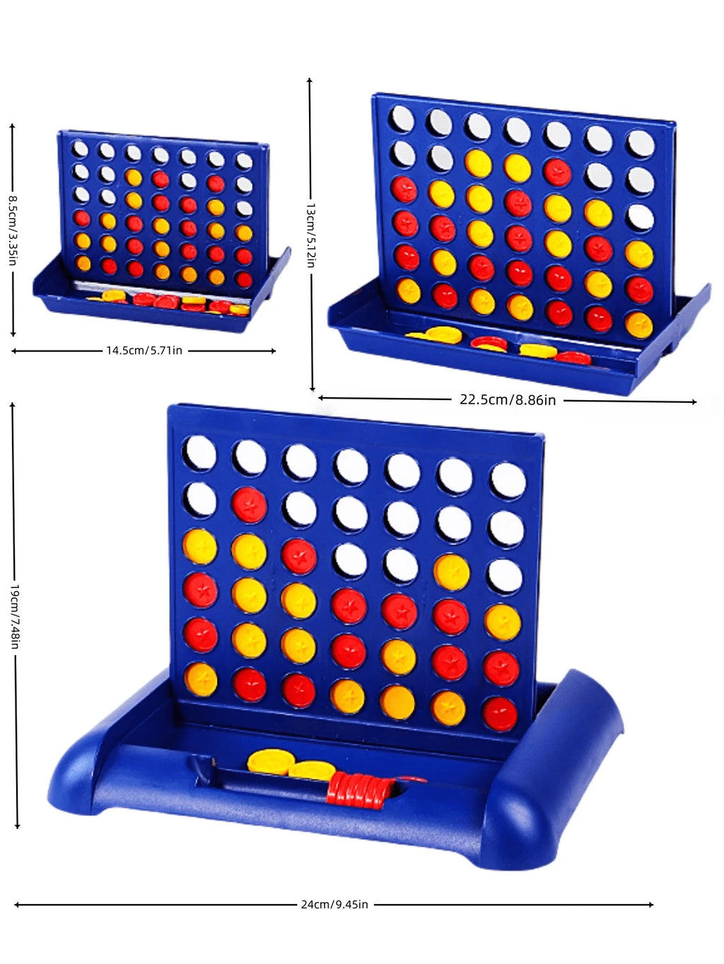 1PCS 2-in-1 Connect Four & Tic-Tac-Toe 3D Board Game, Portable Board Game Toy, Tabletop Game, Travel Mini Chess Toy, Foldable Co