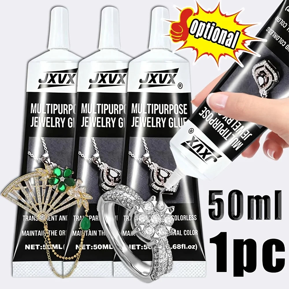 JXVX B-7000 Super Adhesive Glue, Industrial Strength B7000 Glues Paste for Rhinestones Crafts Jewelry Making(50 ml/1.68 fl oz)