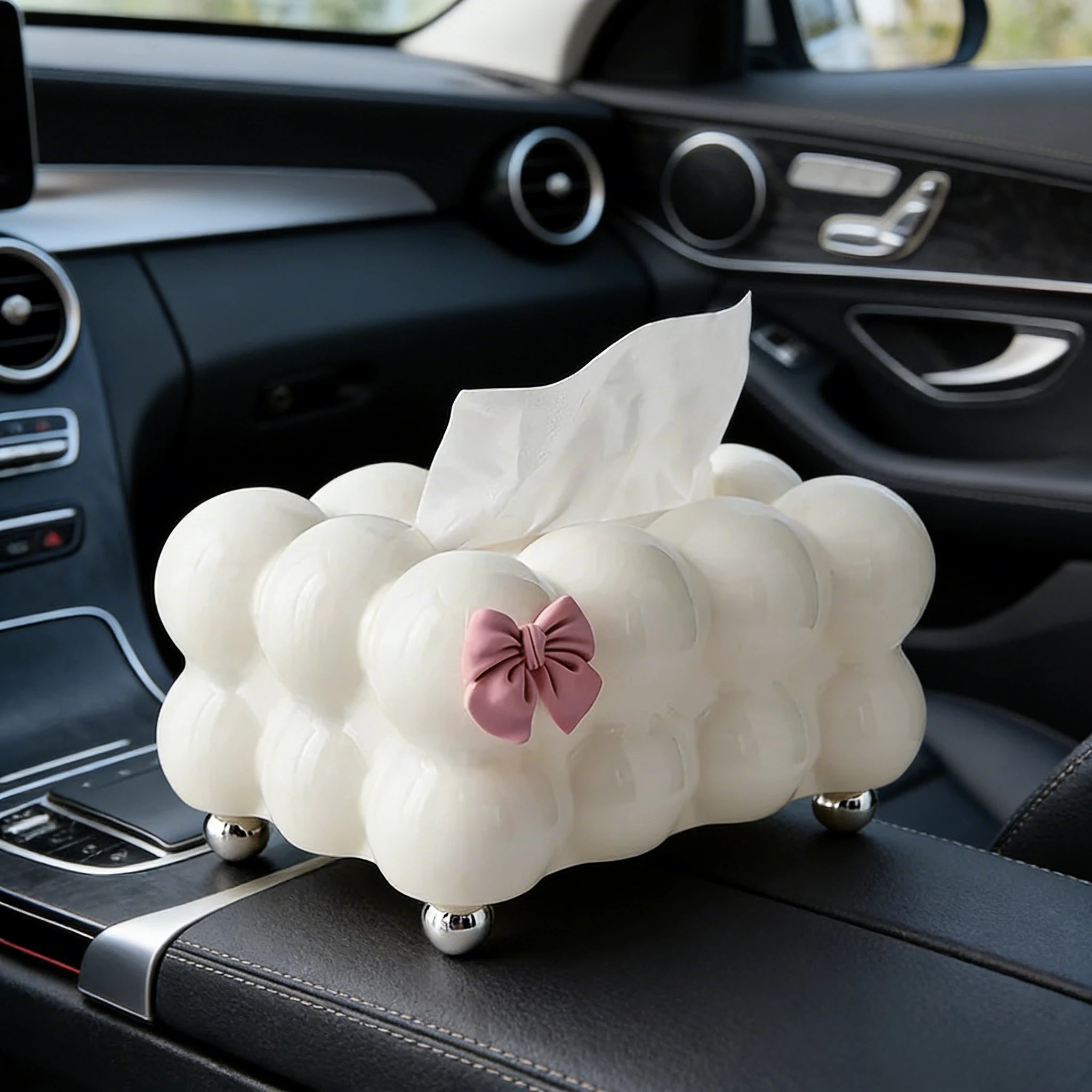 1pc Premium Cloud-Shaped Plastic Tissue Holder Solid Color Creative Paper Tissue Boxes  Car Tissue Holder  Acrylic Box