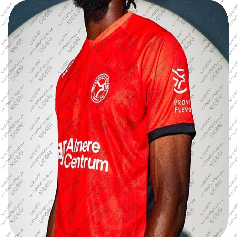 Autumn Winter Mens Kids Boys Breathable Quick-drying Football Jersey Top Adult Home Jersey Soccer Almere City Sport Away 2025-26