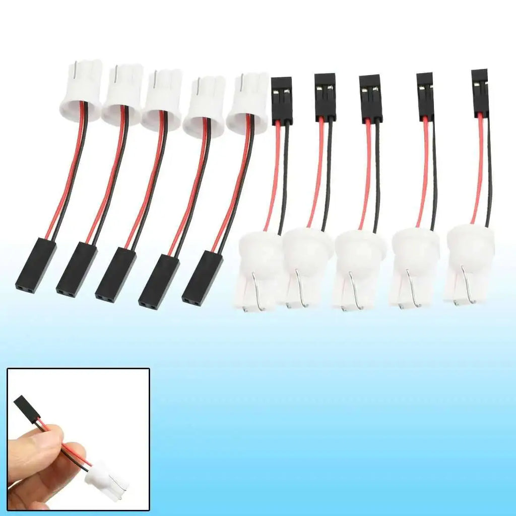 U DC 12V 194 168 Socket Car Auto T10 W5W LED Bulb Light Wire Harness Adapter 10Pcs 20Pcs 50Pcs
