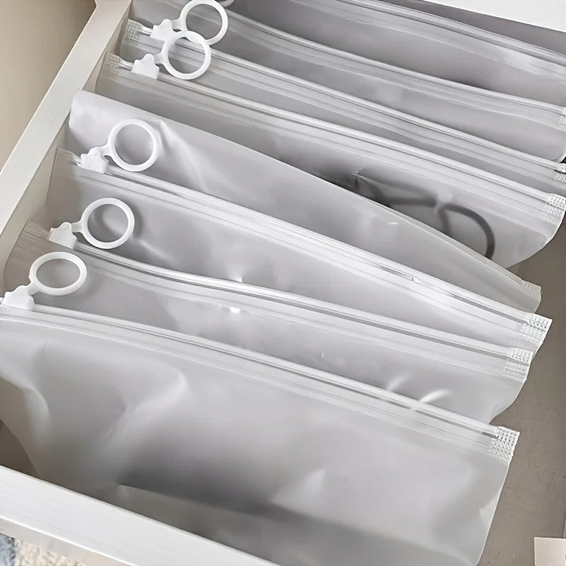 10pcs Storage Bags for Clothes, Underwear, Toiletries, Makeup - Heavy-Duty, Space-Saving for Suitcase, Drawer, Bathroom, Office