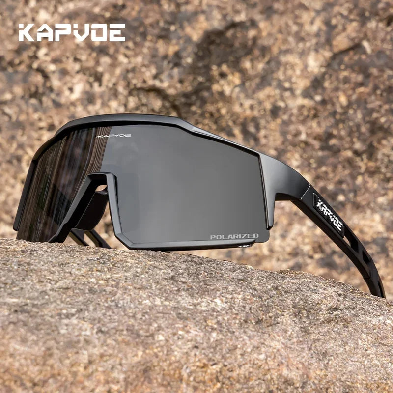 Kapvoe Polarized Sunglasses Fashion Cycling Glasses Bike Road Driving Goggles Outdoor UV400 Sports MTB Road Mountain Bicycle