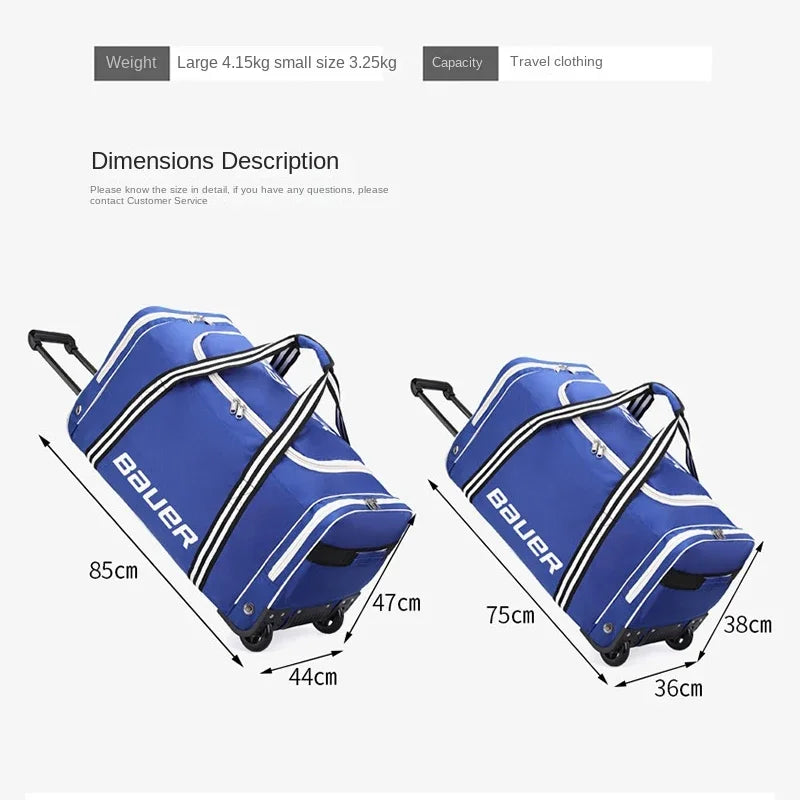 Large Capacity Rolling Luggage Trolley Bag with Wheels Waterproof Oxford Duffel Bag Wheeled Bag Travel Suitcase Carry on Luggage