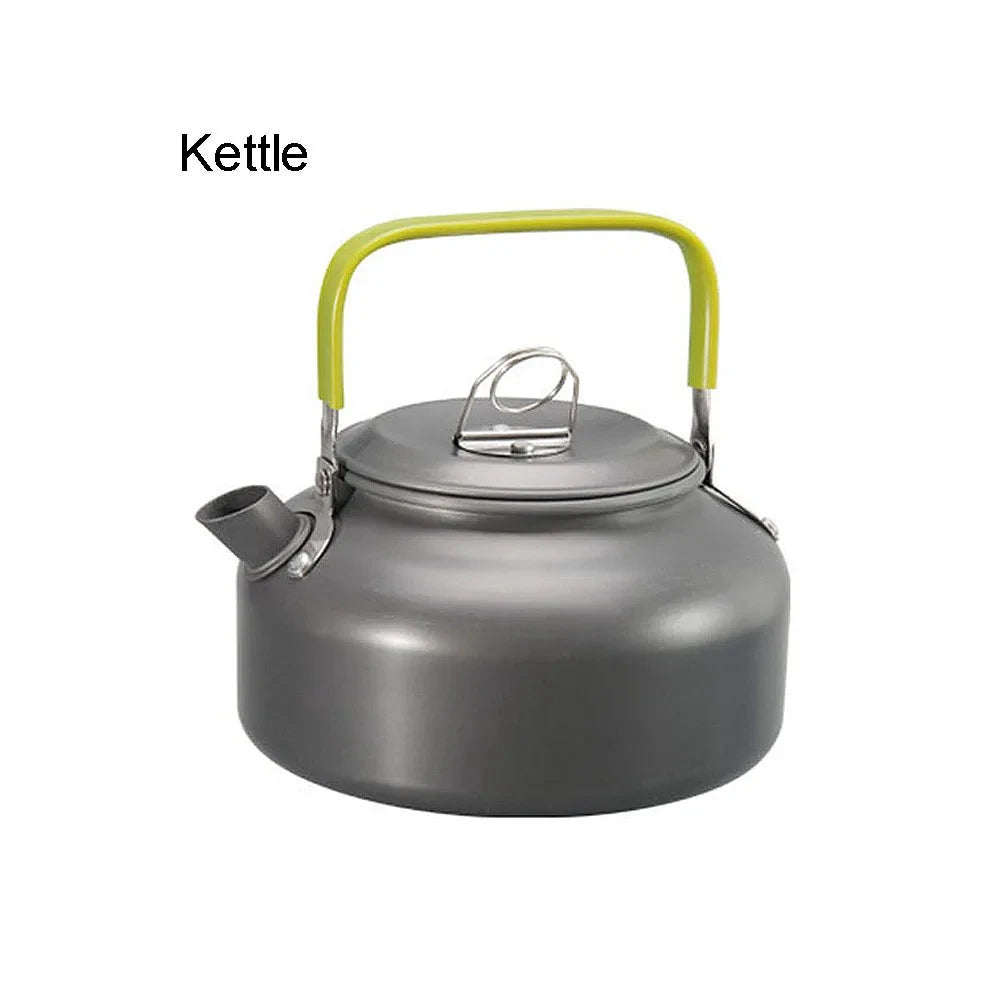 Camping Cookware Kit Outdoor Cooking Set Aluminum Pot Equipment Travel Tableware Kitchen for Hiking Picnic BBQ