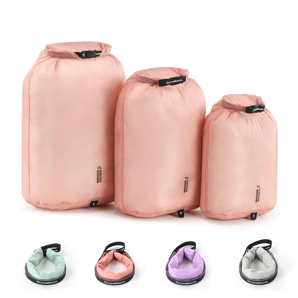 Waterproof Dry Bag Ultralight Clothing Storage Bag Lightweight Roll Top Travel Packing Organizer for Luggage Swimming Outdoor