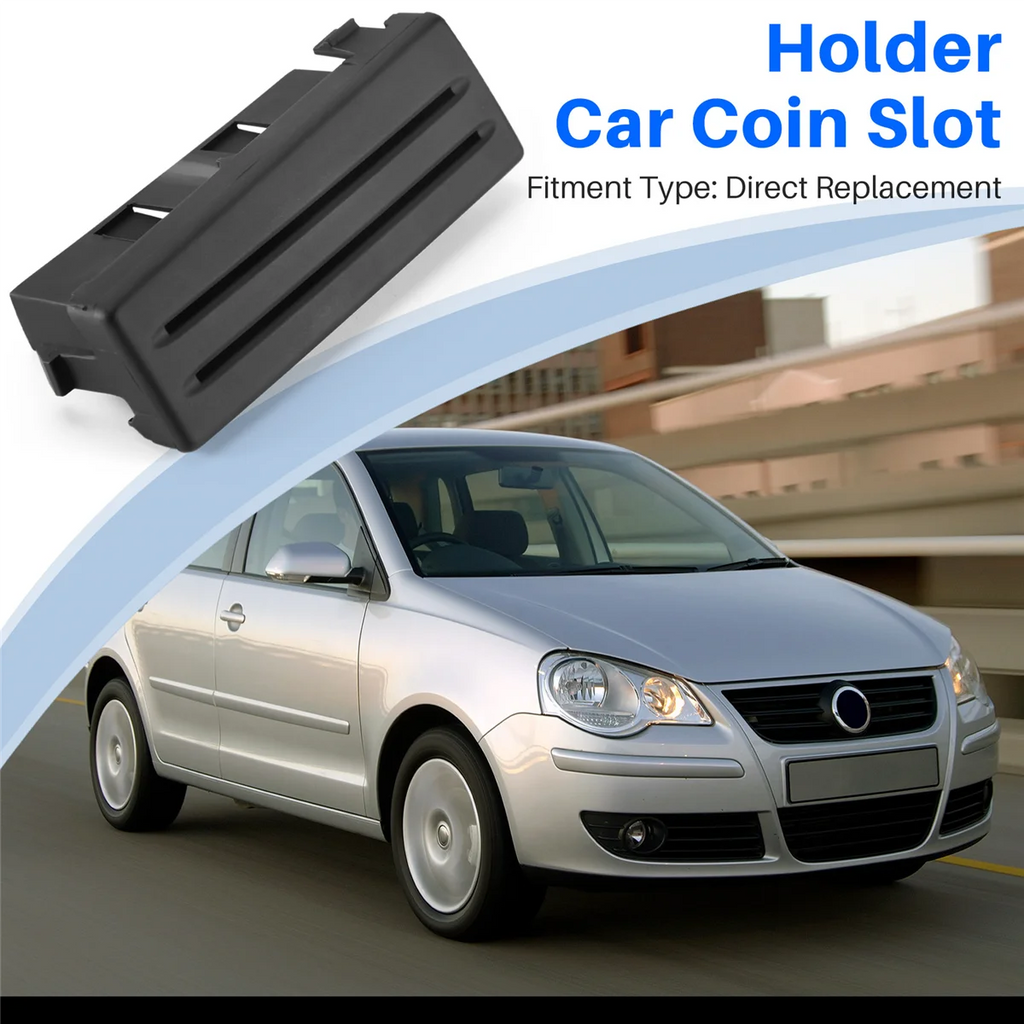 Z0C-hFor -Polo 9N 2005 - 2010 LHD Black Card Holder Card Slot Coin Slot Central Storage Box