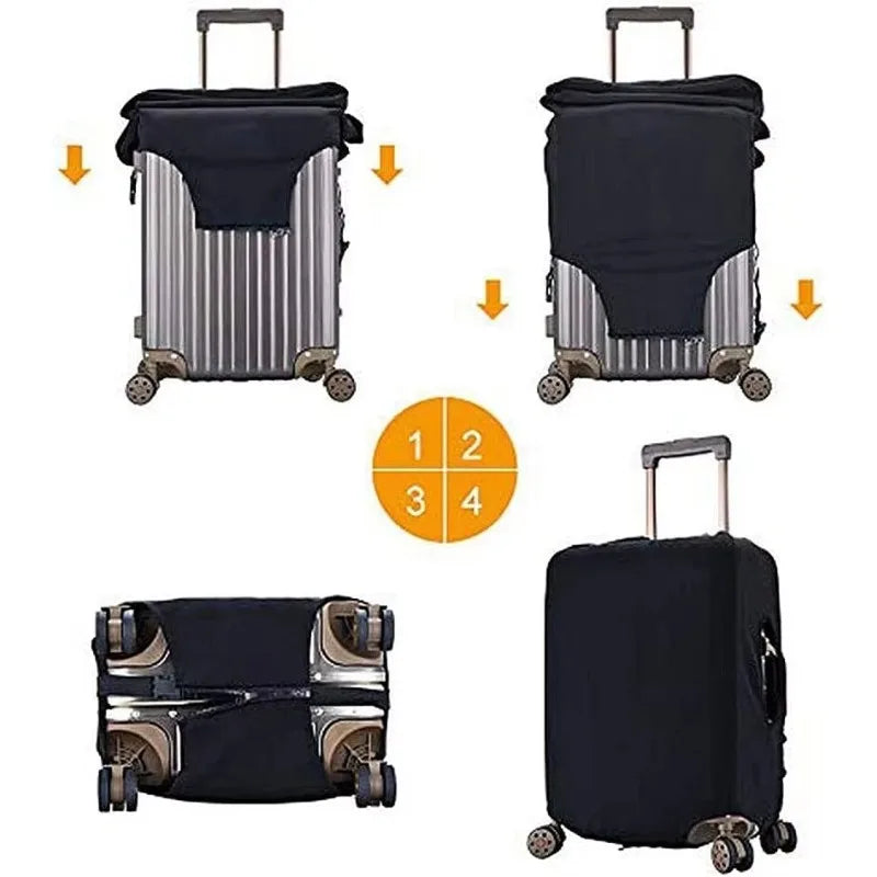 Custom Personalized Luggage Cover 18-32 Inch Custom Travel Suitcase Protector Add Your Photo Text Design Elastic Luggage Covers