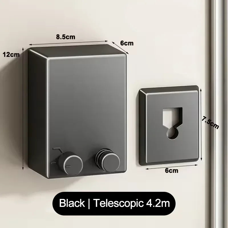Invisible Clothesline Indoor Without Hole-Punching Shrinkage Wire Clothes Drying Artifact Bathroom Balcony Telescopic Hanging