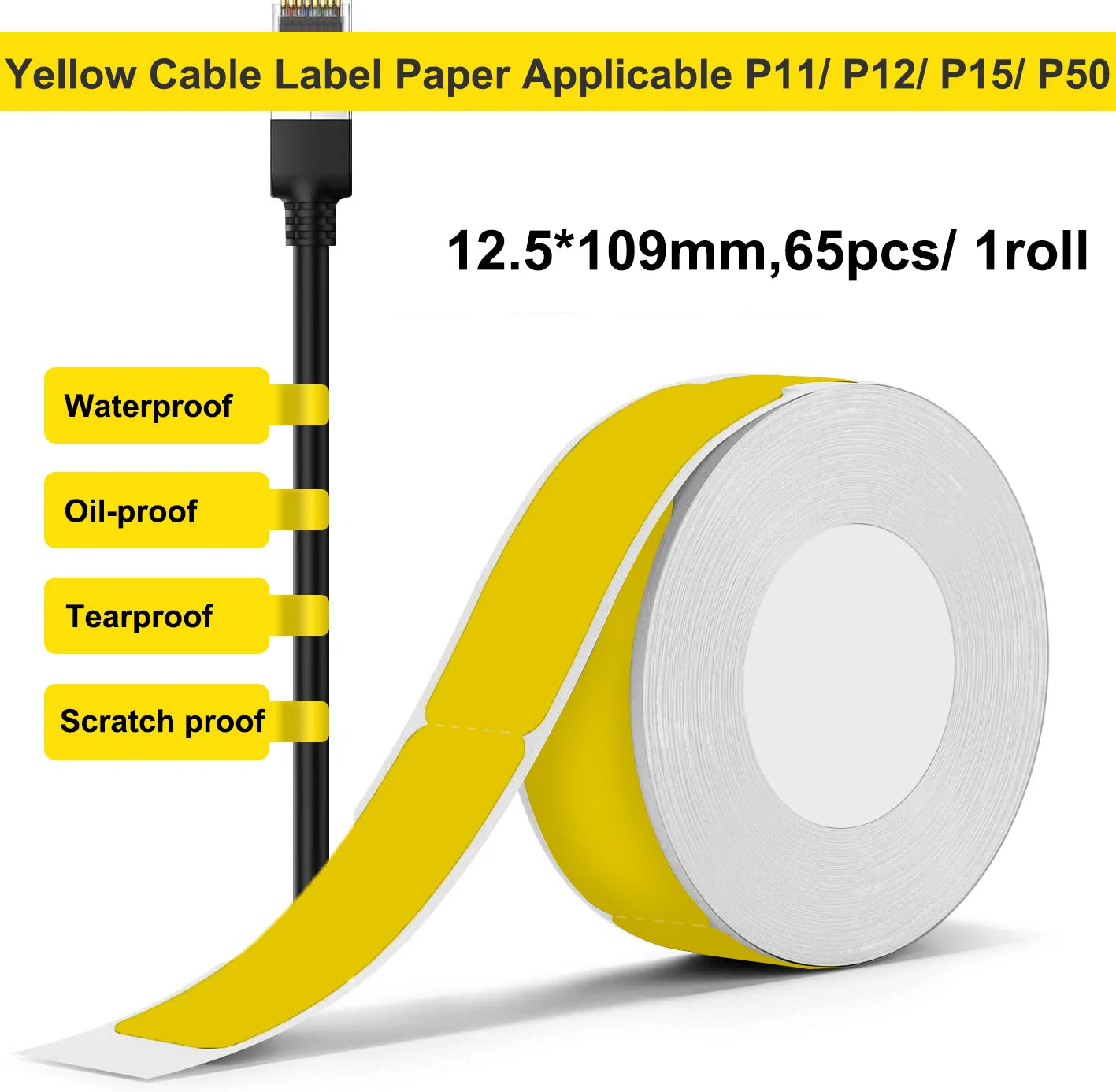 Marklife P15 Thermal Label Sticker Label Paper Tape For Mini Thermal Printer White Color Self-adhesive Paper For P12 Q30 Printer