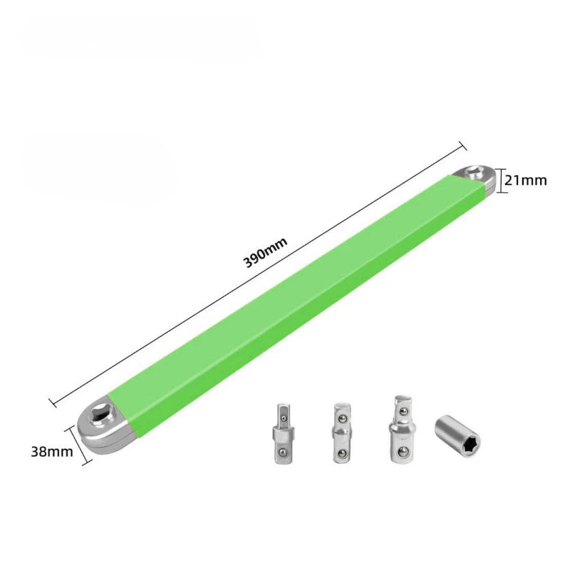 Compact Offset Extension Wrench 4 Adapter Dual Purpose Impact Socket Ratchet for Automotive Hand Tool