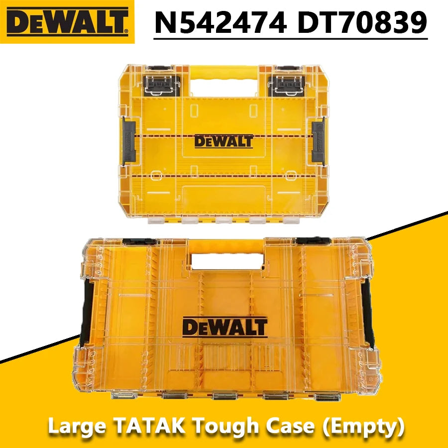DEWALT 1PCS Large Tough Case Tool Case Tool Box Parts Storage Box Power Tool Accessories NO.N542474/DT70839