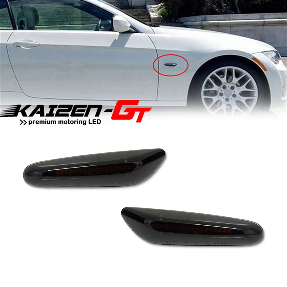 Car LED Front Side Marker Turn Signal Lights For BMW 1 3 5 Series E81 E82 E87 E88 E90 E91 E92 E93 E46 E60 E61 128i 135i 325i M3