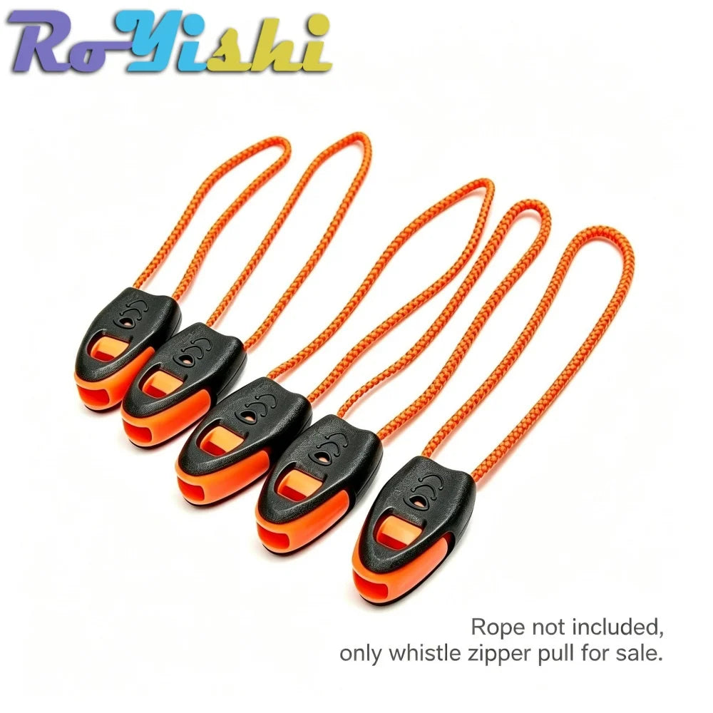 RoYishi Loud Emergency Survival Whistle Zipper End Clip, Safety Whistle for Hiking Camping Kayak Fishing Paracord Outdoor Gear