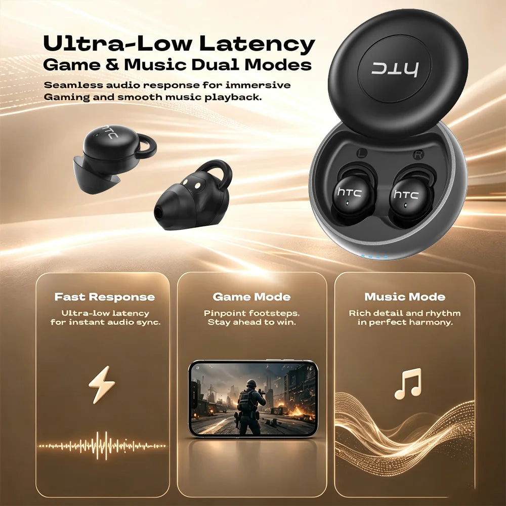HTC NE91 Sleep Aid Headphones Bluetooth Wireless Earbuds for Sleeping Noise Reduction Earphones Relieve insomnia Fit SideSleeper