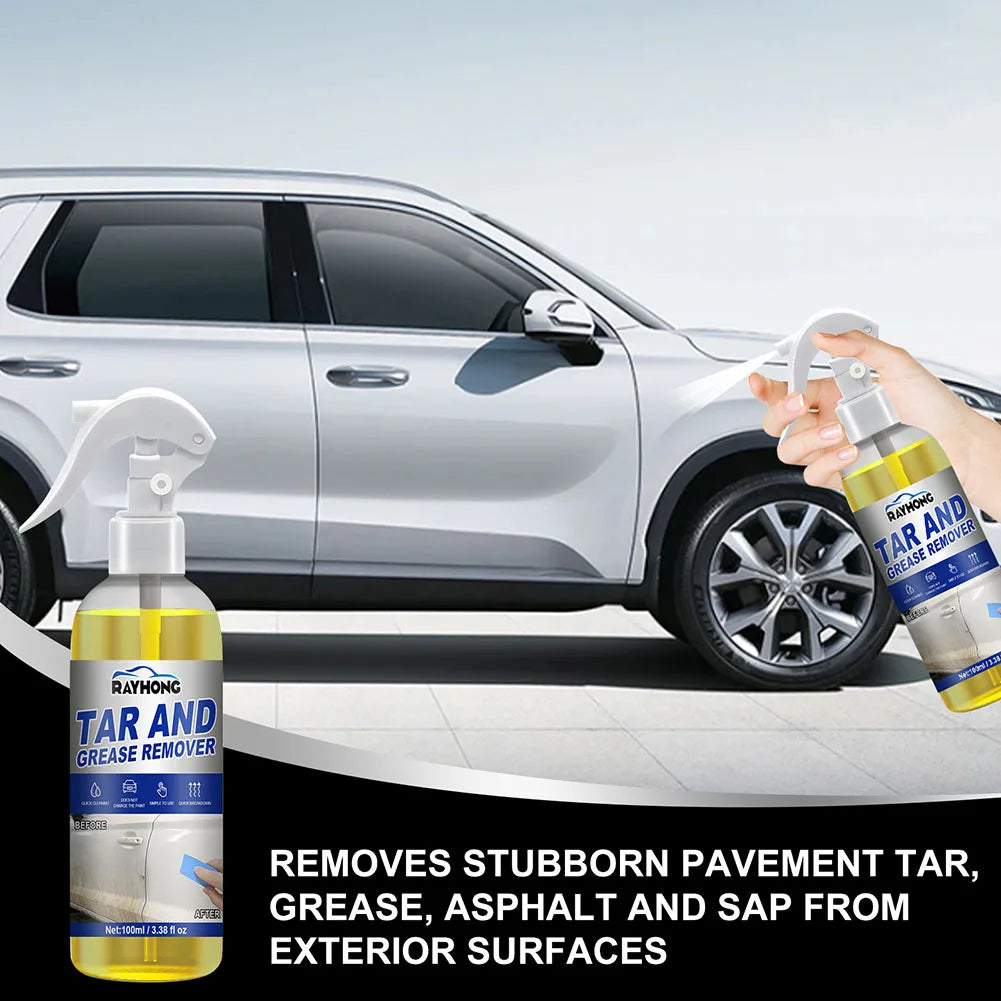 Car Oil Tar Grease Remover Solvent Based Formula Auto Car Cleaning Spray 100ml Kitchen Home Dilute Dirt for Wash Maintenance