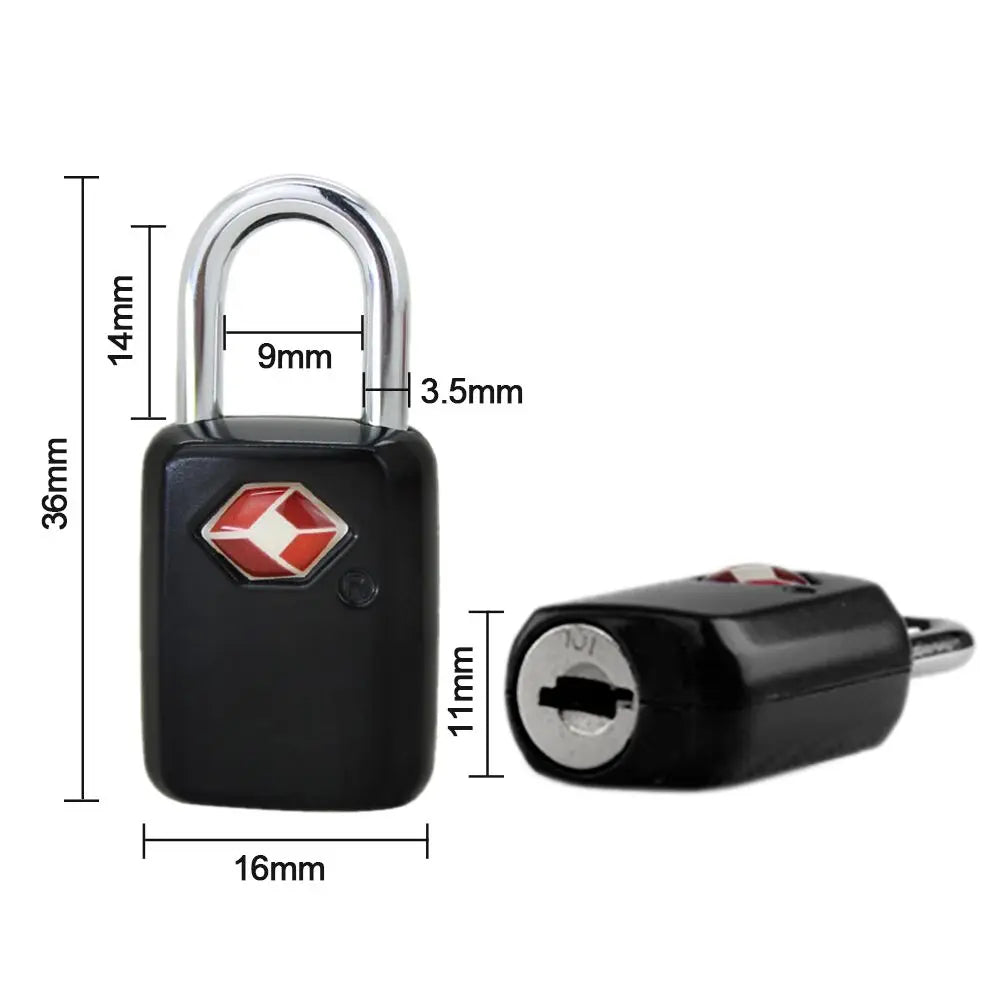 High Security Portable Small Padlock Locks TSA Customs Lock Luggage