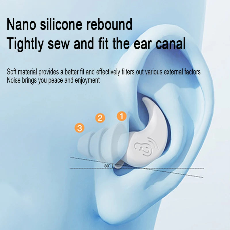 Silicone Earplugs Sleeping Earplugs for Sleep Anti-Noise Silicone Earplugs Ear Plugs Prevent Snoring Ear Plugs Health