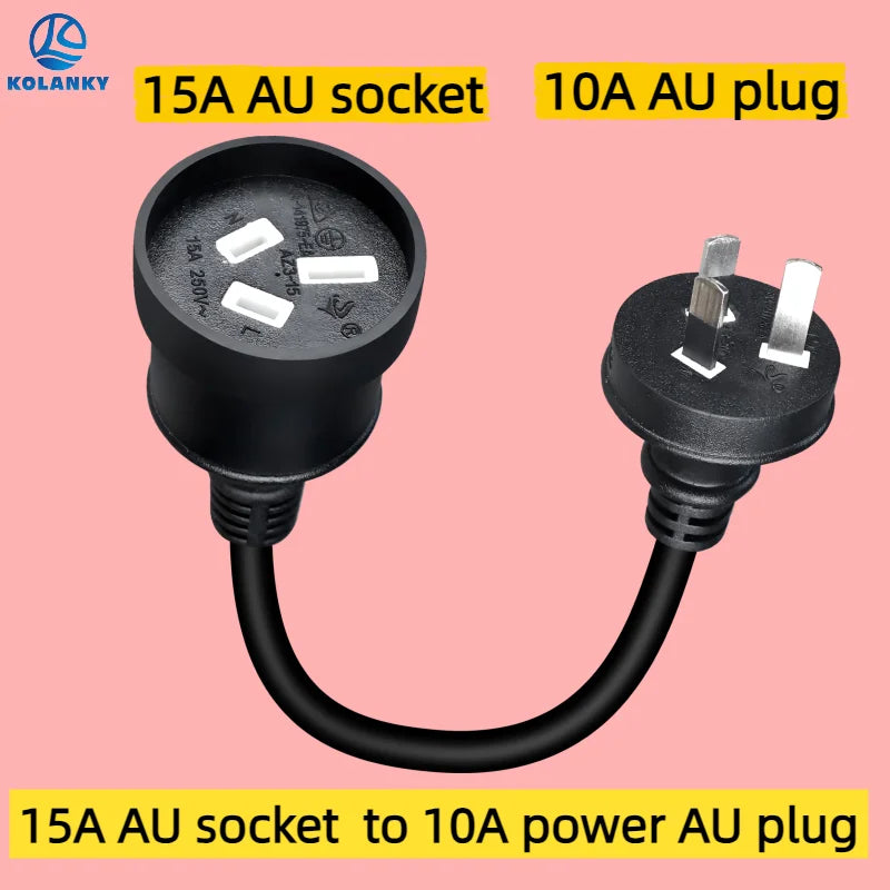 NZ EV Charging Power Adapter 15A AU Plug to 10A AU NZ Socket for EV Car Charger Adaptor AU